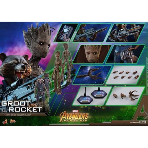 全新未拆 Hot toys mms 格魯特 火箭 組合 樹人 復仇者聯盟 無限之戰 非 鋼鐵人 美國隊長 雷神索爾 蝦皮購物