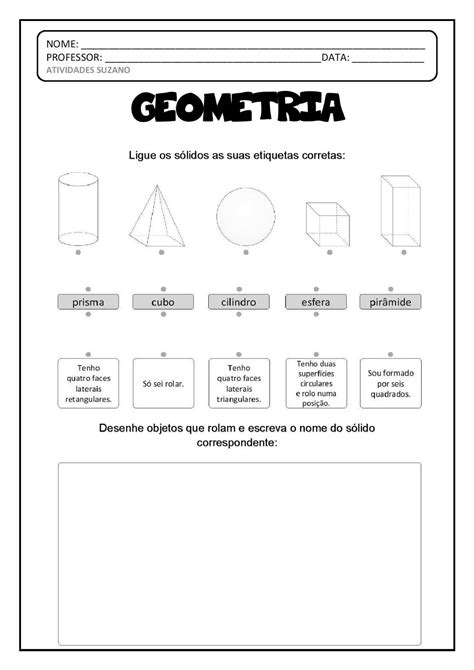 Atividades Planificação De Sólidos Geométricos 4o Ano