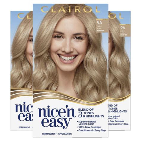 GetUSCart Clairol Nice N Easy Permanent Hair Dye A Light Ash Blonde Hair Color Pack Of