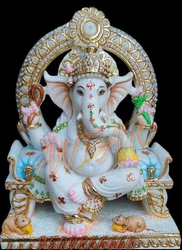 Ganesha Murti White Marble Ganesh Ji Statue Feet Ganesh Murti Price