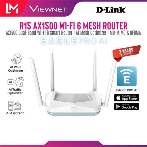 D Link R Eagle Pro Ai Ax Smart Wireless Wifi Mesh R M E