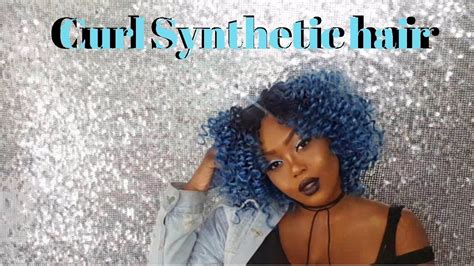 How To Curl Synthetic Hair Revive Old Wig Youtube