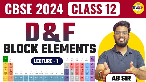 Cbse 2024 Chemistry D And F Block Lecture 1 Physical Property Of D