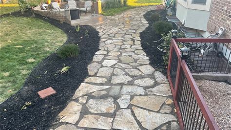 How To Install A Flagstone Path Without Using Gravel Or Roadbase Youtube