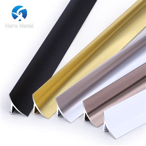 Foshan Factory Floor Stainless Steel Profile Metal Trim Internal Corner