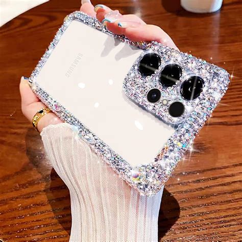 Cavdycidy Funda Transparente Para Samsung Galaxy S23 Ultra Bling Para