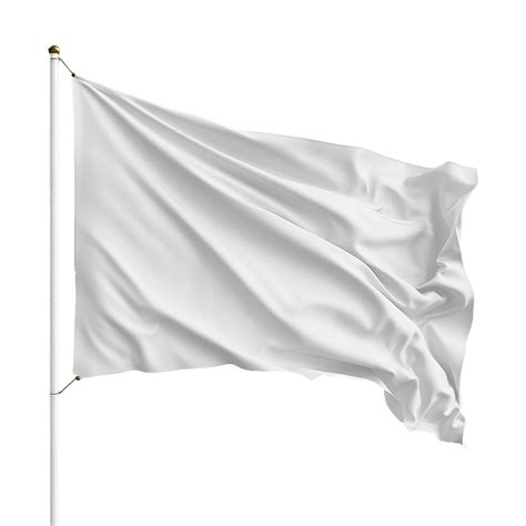 AI generated Blank white flag waving isolated on transparent background ...