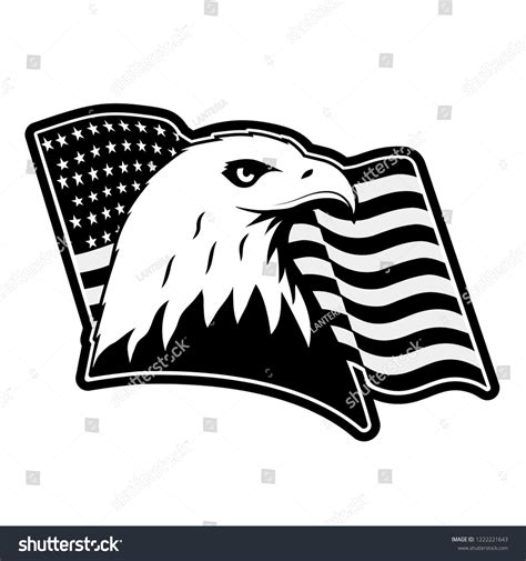 Bald Eagle Symbol North America Vector De Stock Libre De Regalías 1222221643 Shutterstock