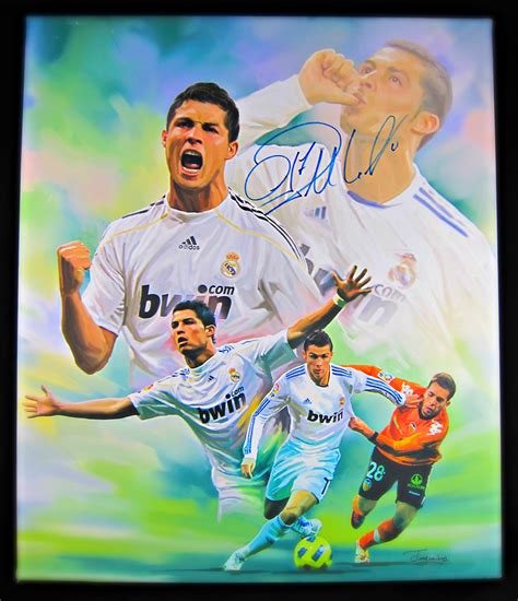 Cristiano Ronaldo Autographed Canvas1 Memorabilia Center