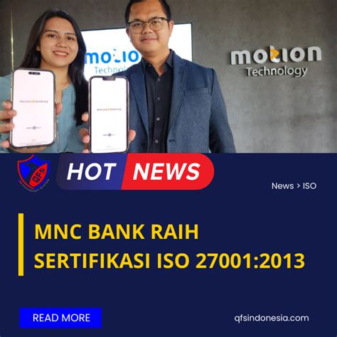 Mnc Bank Raih Sertifikasi Iso Qfs Indonesia