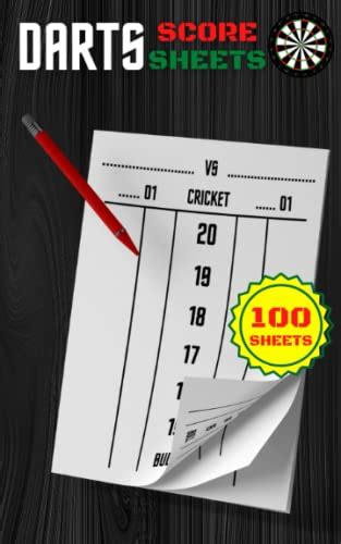 Darts Score Sheets: 100 Dart Score Pad, Darts Score Keeper Notebook for ...