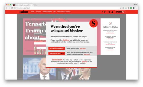 Salon.com wants to fight ad-blockers by using your PC to mine ...