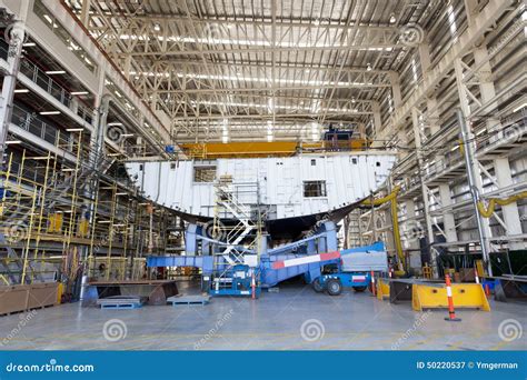 Ship Construction in a Shipyard Stock Image - Image of crane ...