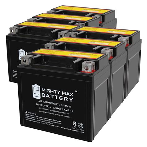 Ytz S Volt Ah Cca Sla Agm Motorcycle Battery Pack Of