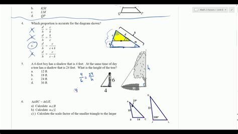 Math 2 Honors Unit 6 Review Youtube