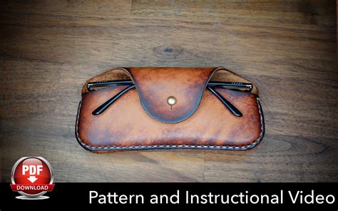 Glasses case Pattern - Leather DIY - Pdf Download - Glasses Case ...