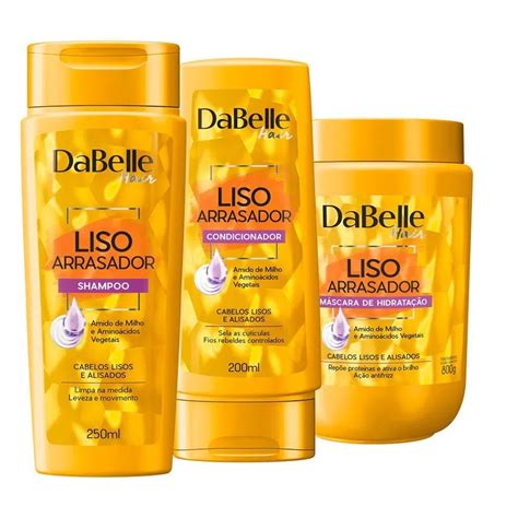 Kit Tratamento Capilar Dabelle Liso Arrasador Shampoo E Condicionador