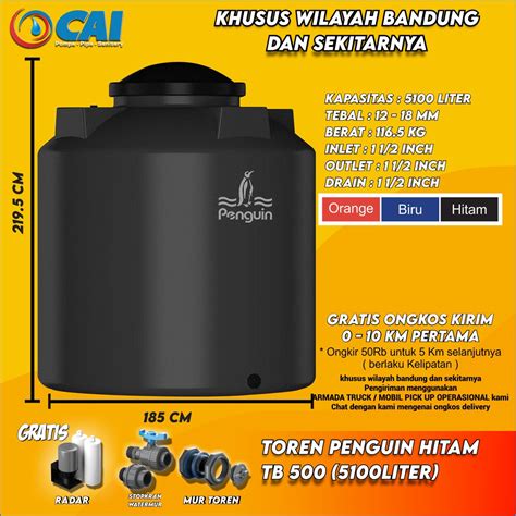 Harga Tangki Air Hitam 500 Gelen Hdpe Poly Water Tank Polyethylene