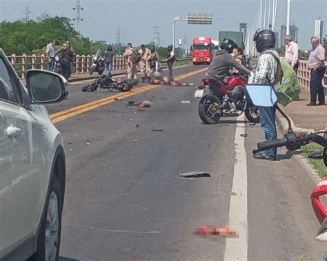 Muri Un Motociclista En Un Brutal Siniestro Vial Sobre El Puente