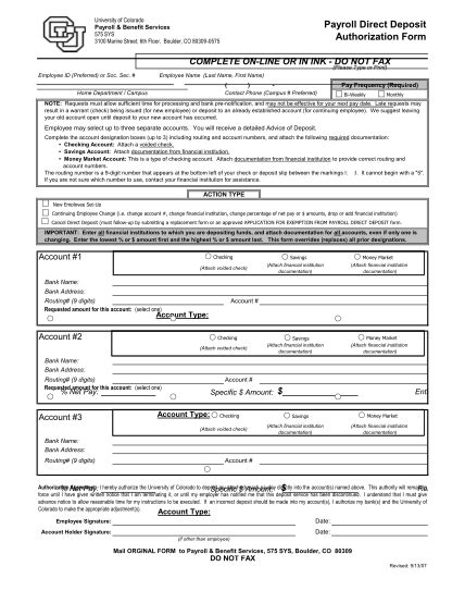 28 Payroll Direct Deposit Employee Authorization Form Free To Edit Download And Print Cocodoc