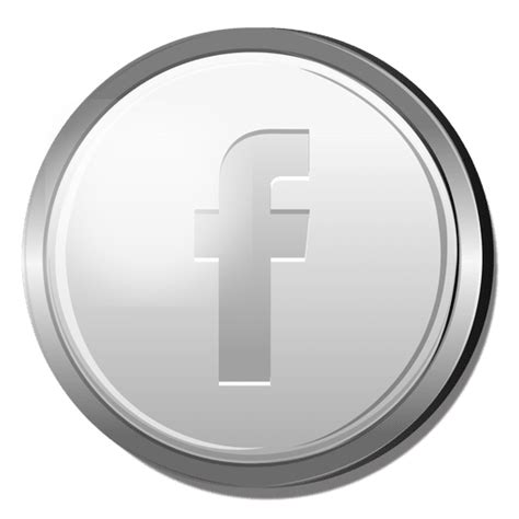 Facebook Silver Icon Transparent Png Svg