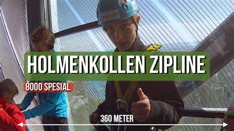 FALLER 360 METER NED! | Holmenkollen Zipline - YouTube