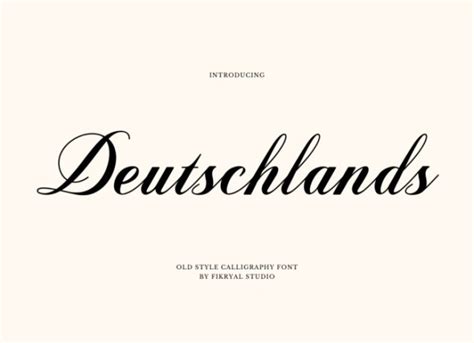 Deutschlands Calligraphy Font - Demofont.com