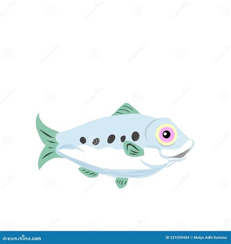 Illustration Of Sardine Fish Sketch In Vector Drawn Seafood In