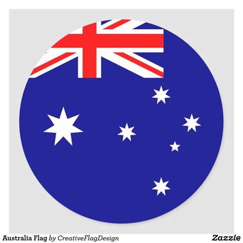 Australia Flag Classic Round Sticker | Zazzle