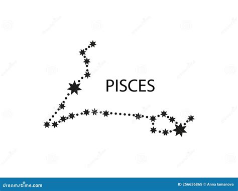 Pisces Horoscope Symbol Stock Vector Illustration Of Star