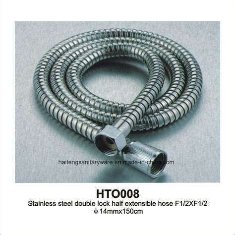 Stainless Steel Double Lock Half Extensible Hose China Shower Hose