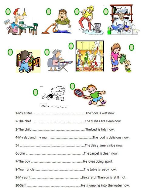 Present Continuous Tense Worksheets Printable