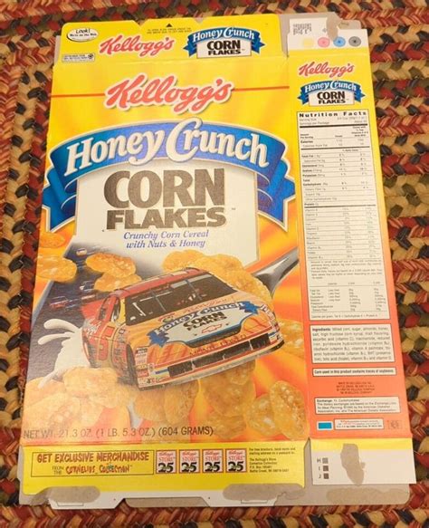 Vintage Cereal Box KELLOGG S Honey Crunch CORN FLAKES 1997 Terry