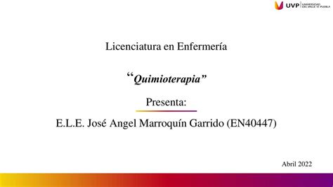 Quimioterapia Jose Angel Marroquin Garrido Udocz