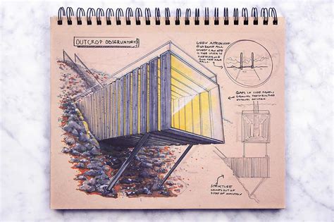 Blick In Das Skizzenbuch Eines Architekten Zeichenkunst Von Reid Schlegel