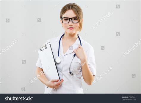 Beautiful Nurse Brown Hair Nude Make Stock Photo Shutterstock