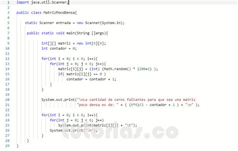 Arrays Java Matriz Poco Densa Tutorias Co