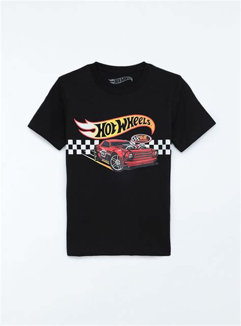 POLO MANGA CORTA ALGODÓN NIÑO HOT WHEELS NEGRO HWS 0207