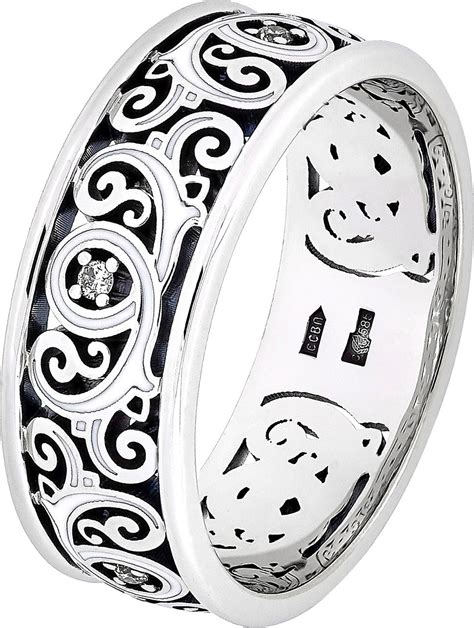 Обручальное парное кольцо из белого золота Владимир Пичугов AK3.4.5-BV ...