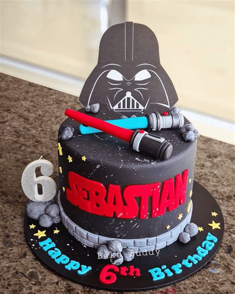 Darth Vader Birthday Cake Ideas Images Pictures Star Wars Birthday Cake Star Wars Cake