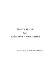 dumitru staniloae sfanta treime sau la inceput a fost iubirea ...