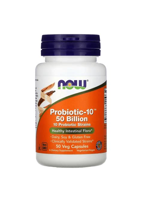 ПРОБИОТИК-10™ 50 МИЛИАРДА капсули 50 бр. НАУ ФУУДС | PROBIOTIC-10™ 50 ...