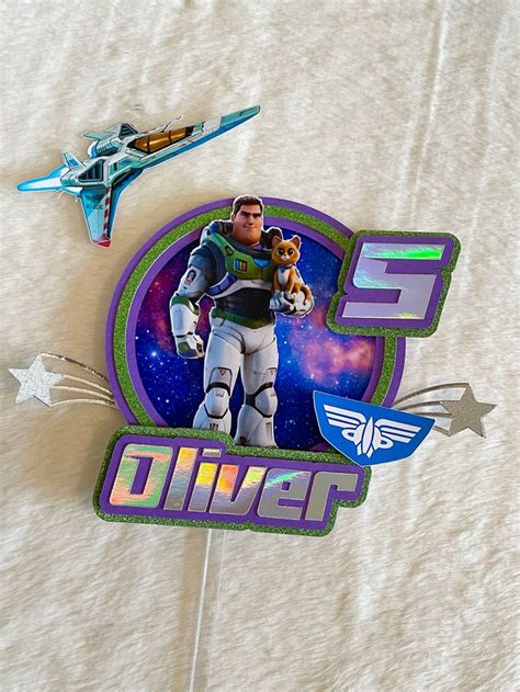 Buzz Lightyear Cake Topper Buzz Party Decor Etsy Uk Buzz Lightyear