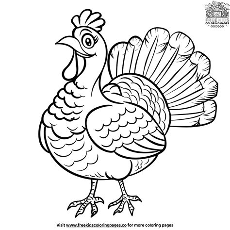 21 Delightful Turkey Coloring Pages