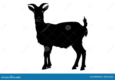 Black Alpine Goat Silhouette, Alpine Ibex Silhouette Illustration Stock ...