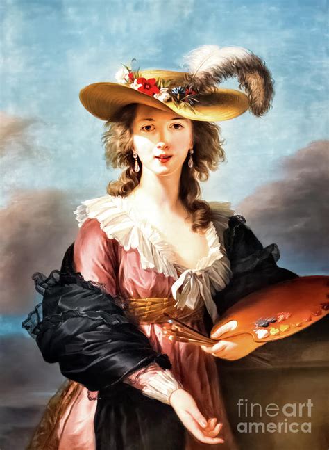 Self Portrait In A Straw Hat By Elisabeth Louise Vigee Le Brun