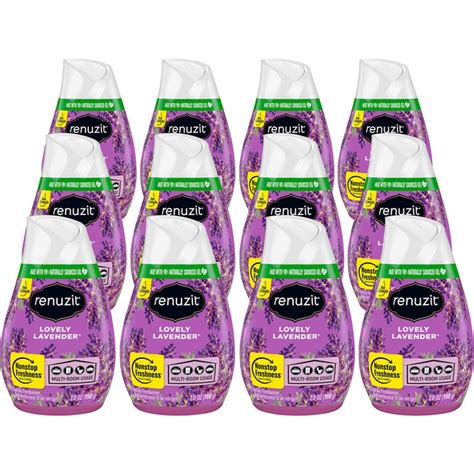 Renuzit Gel Air Freshener 7 Fl Oz 0 2 Quart Lovely Lavender 12