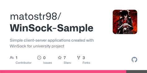 Github Matostr Winsock Sample Simple Client Server Applications