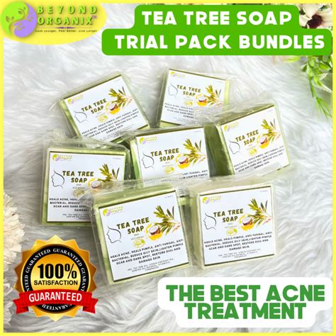 [ Bundles ] Organic Tea Tree Trial Soap Sets Anti Acne Fungal Pimple