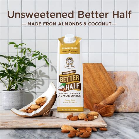 Califia Farms Unsweetened Better Half Coffee Creamer Oz Half